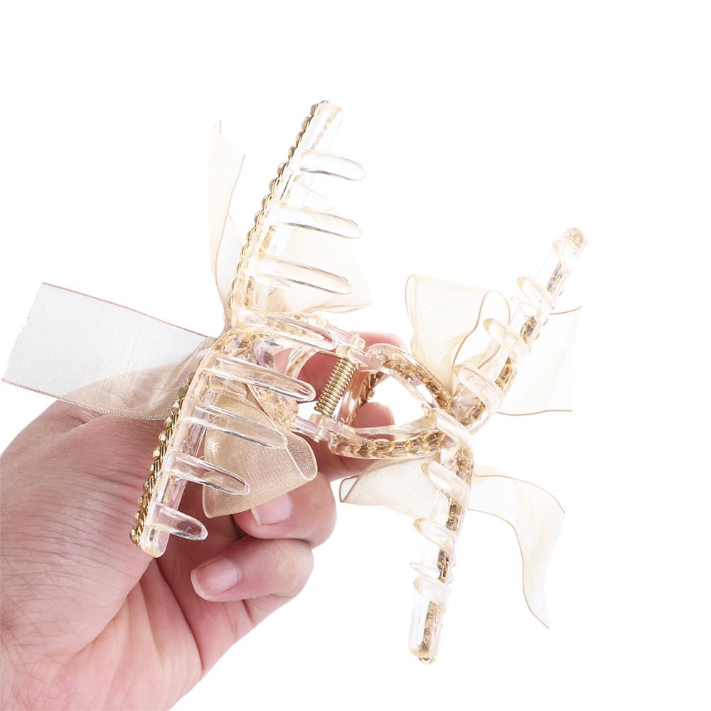 Girls Wild Bow Knot Net Yarn Korean Grab Clip Hair Accessories Hair Claw Hair Clip