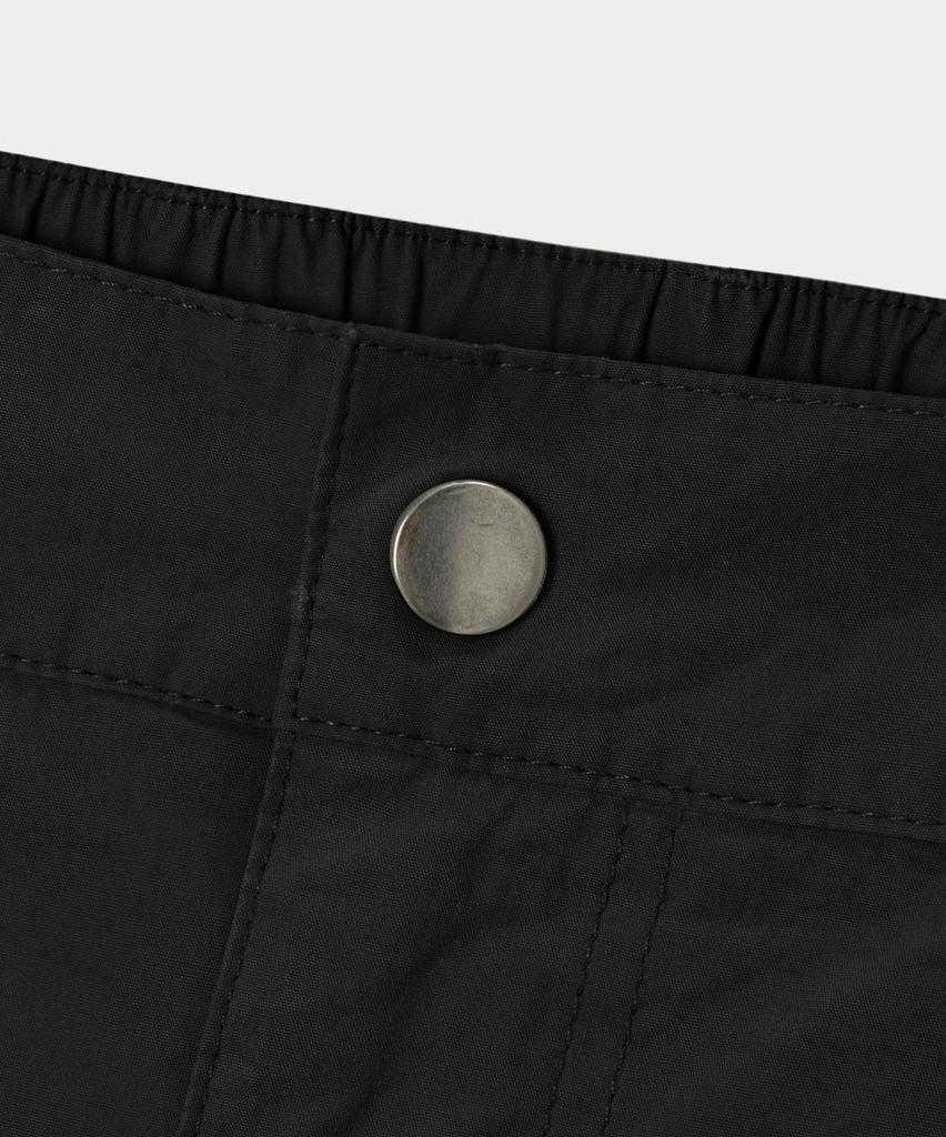 Dimiteulibeullaeg [Summer] Vlad Curved Elastic Waist Cargo Pants_Black