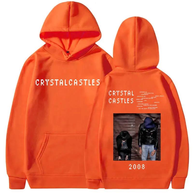 Felpa con Cappuccio Coppia Cartone Animato Anime Taglia Europea Stampa Felpa con Cappuccio Crystal Castles