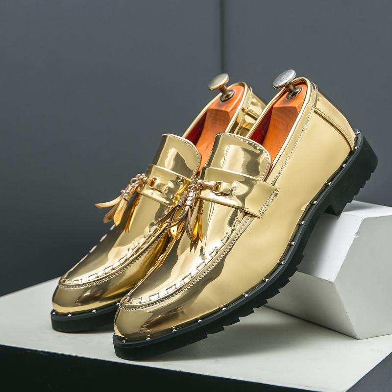 New Men Formal Shoes PU Pointed British Casual Business Le Fu Shoes Gentleman Designer Shoes Size 38-46 Men Shoes