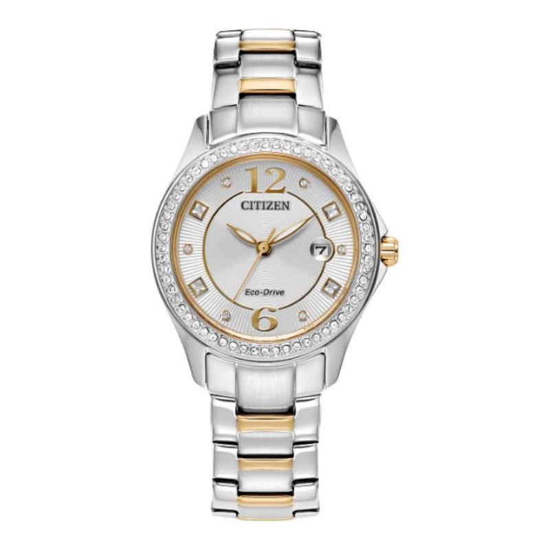

CITIZEN Crystal Series 50m Waterproof Quartz Steel Strap 30mm Women s Watch Silver Dial FE1146-71A срібний