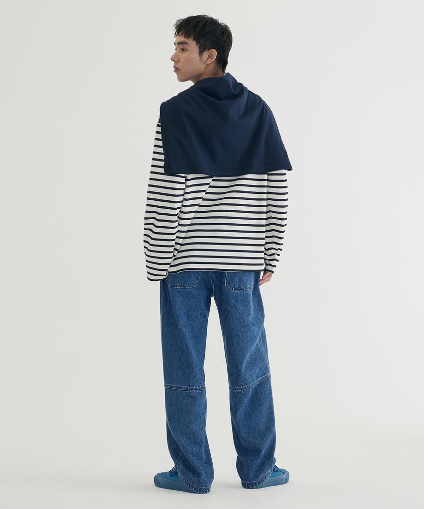 COVERNAT Striped Long Sleeve Dark Navy