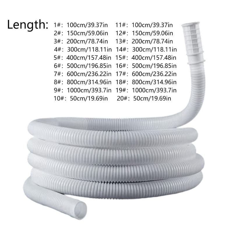Extendable Washing Machine Drainage Tube Flexible Rubber Pipe with Secure Connection Joints for Drainage System Use
