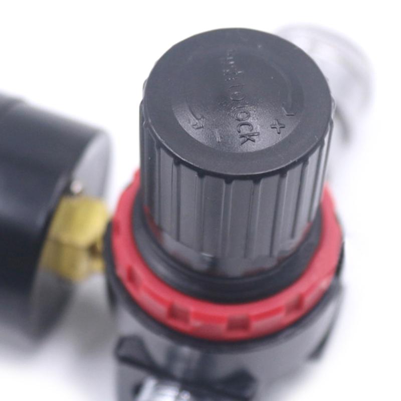 Practical 1/4" Spray Paint Guns Air Regulator Gauge Air Adjusting for Valve Regulator for Spray Guns and Pneumatic Tools