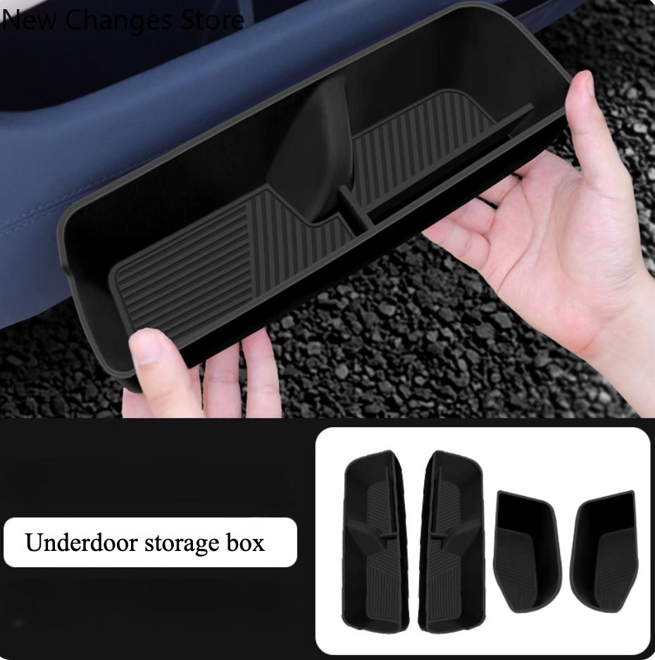 For Zeekr 001 2024 2025 Door Storage Box Silicone Pad 4-door Storage Box Anti Abnormal Noise Car Interior Upgrade Parts