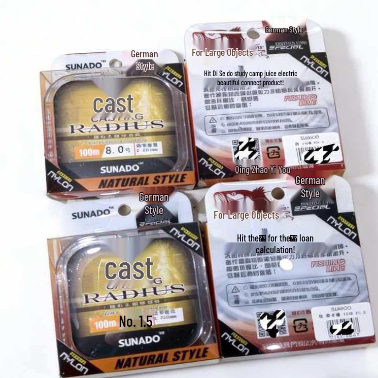 Defeng High Strength Transparent 100m Fishing Line - Nylon Main Line Leader for Sea Rod. 9.0