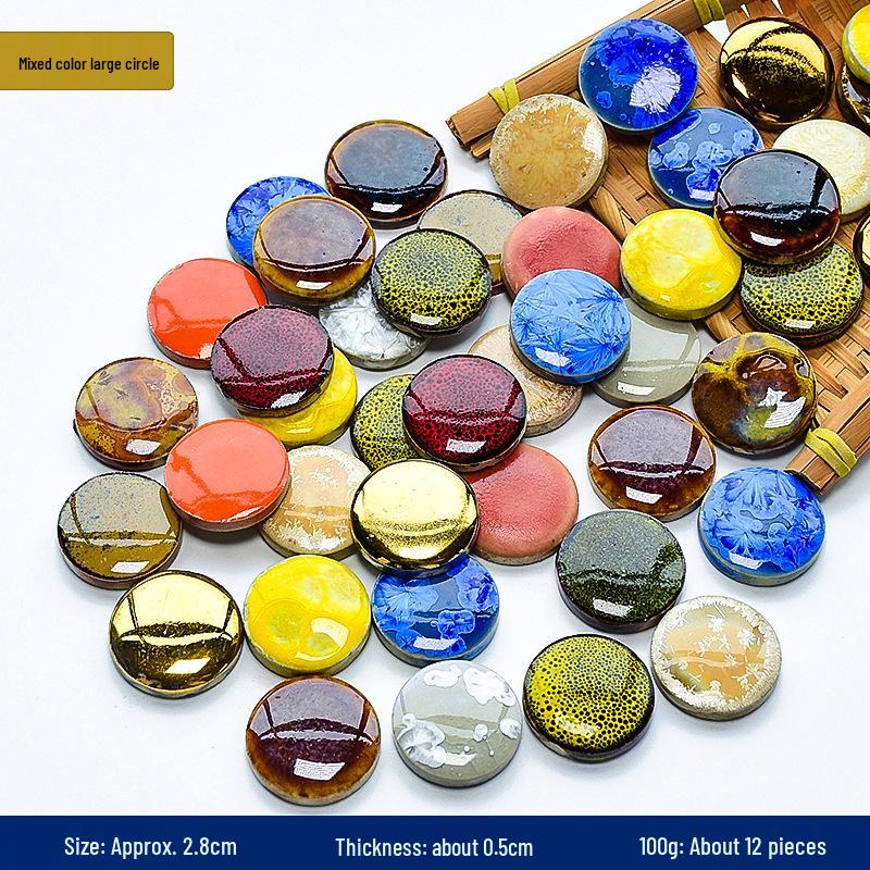 Handmade Ceramic Mosaic Art Kit: Blue & White Porcelain Pieces for Creative Parent-Child Projects