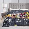 Cupheads Video Game Art Blankets Flannel  Super Warm Throw Blankets for Outdoor Travel Bedroom Quilt