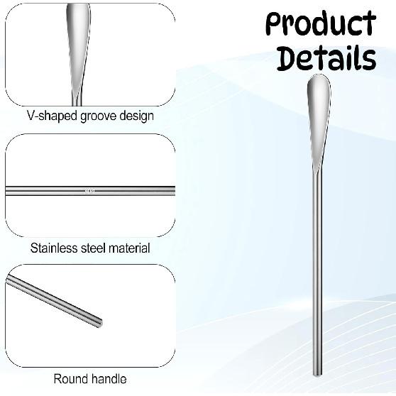 4PCS Stainless Steel Coffee Stirring Spoon, 5inch Coffee Stirrers Ice Tea Spoon, Beverage Cocktail Stirrers Stir, Tiny Salt Condiment Spoons, Drink