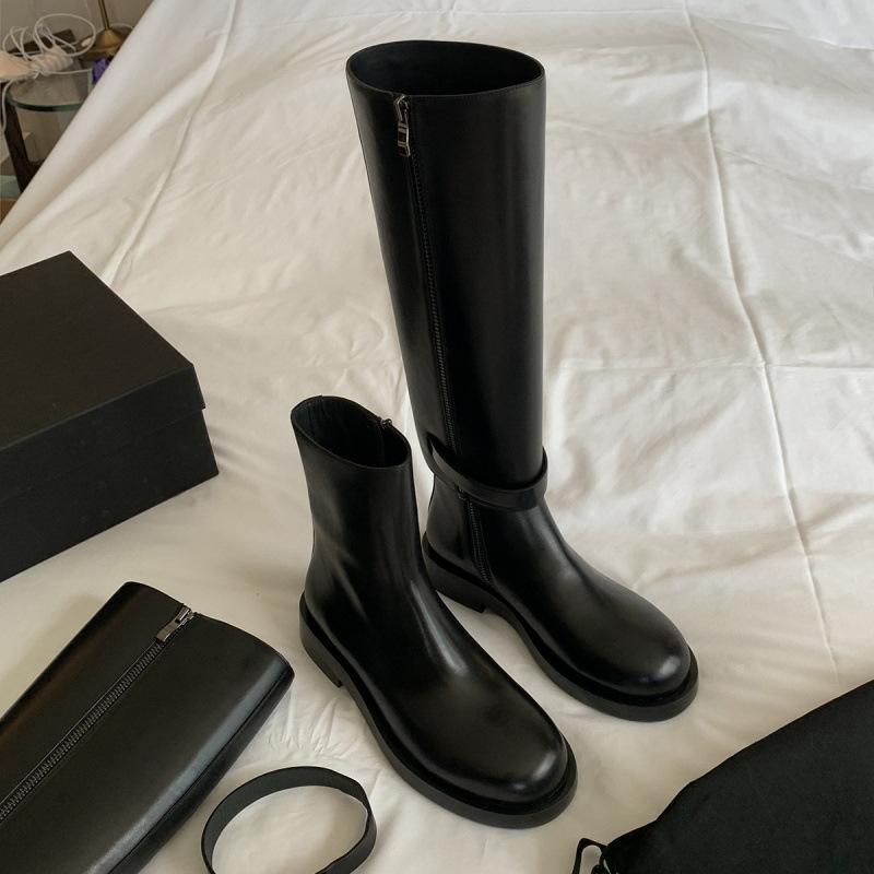 

Версия «два в одном» съемные рыцарские сапоги толстый каблук толстая подошва высокие сапоги женские осенние 35 чёрный