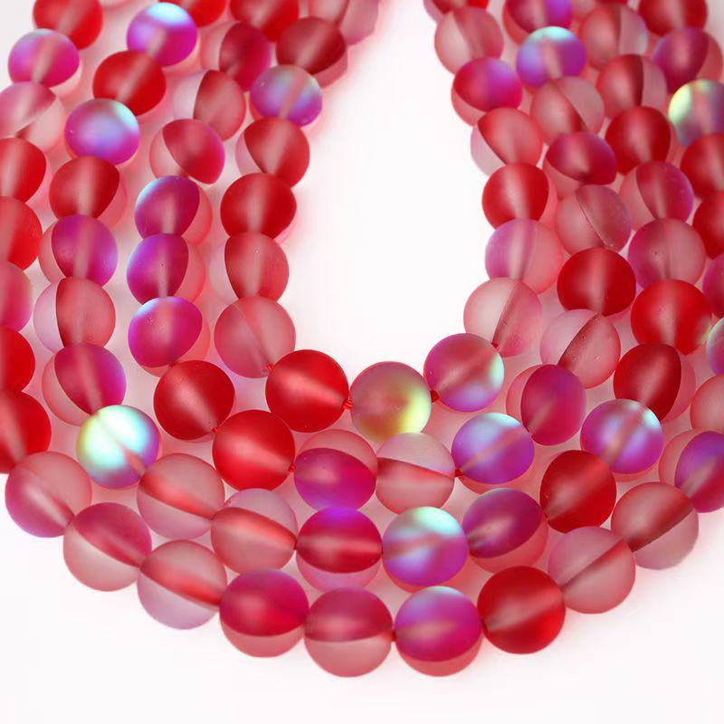 Moonstone Imitation Flash Round Beads for DIY Jewelry Making