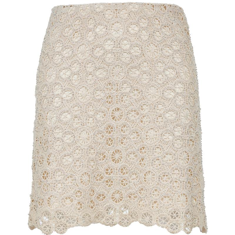 VEROMODA Lace Beaded A-line Mini Skirt