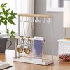 2-Tier Design Jewelry Display Frame Hanging T-shaped Holder Jewelry Display Rack  Jewelry Organizer