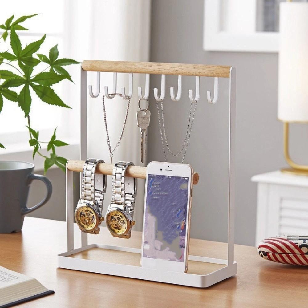 2-Tier Design Jewelry Display Frame Hanging T-shaped Holder Jewelry Display Rack  Jewelry Organizer