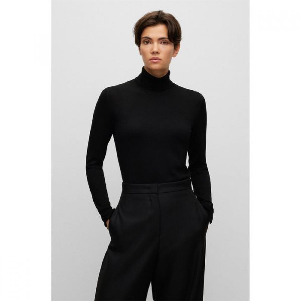 BoSS Women S Virgin Wool Turtleneck Sweater Black 50493846001 XS 18132₽
