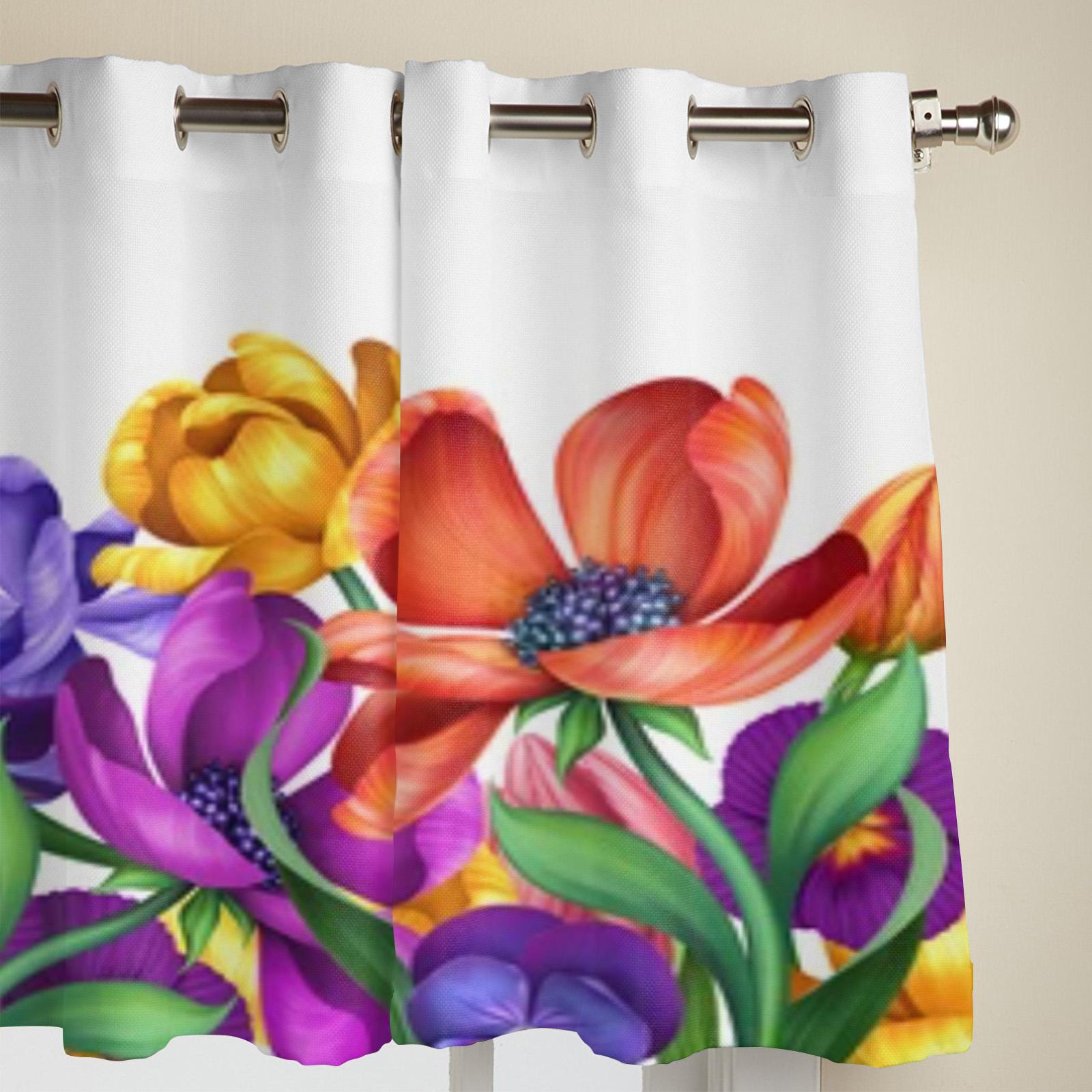 Абстрактные красочные цветы оконные шторы для детской комнаты домашние шторы для гостиной — фото 4