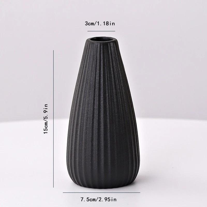 

1PC Nordic Decortive Vase Ceramic Flower Vase Pot Home Decor Living Room Desktop Wedding Centerpiece Arrangement Home Decoration