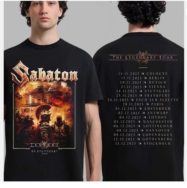 Sabaton Legendary Tour Europe 2025 Legends Of Vienna Austria Pop Up Shop T-Shirt S