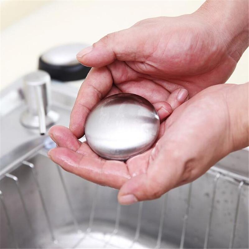Stainless Steel Soap Shape Deodorize Smell From Hands Retail Eliminating Kitchen Bar Bathroom Soap Useful Tools Smell Soap Bar