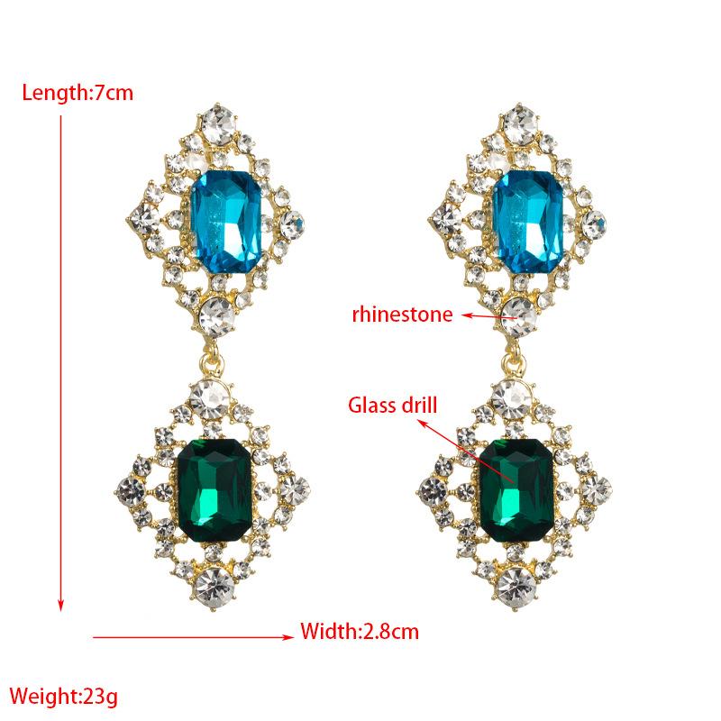 Dámské náušnice Temperamentní Dlouhý střapec Plný Křišťál Jednoduché Všestranné Přehnané Prémiové malé náušnice s kapkou