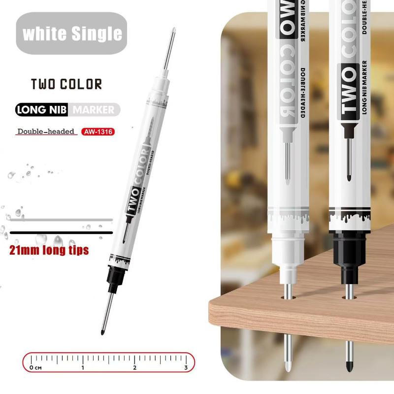 

1/4 шт. Маркер с длинным наконечником для глубоких отверстий, для деревообработки, для декора, перманентный маркер, водостойкий, для перфорирования металла