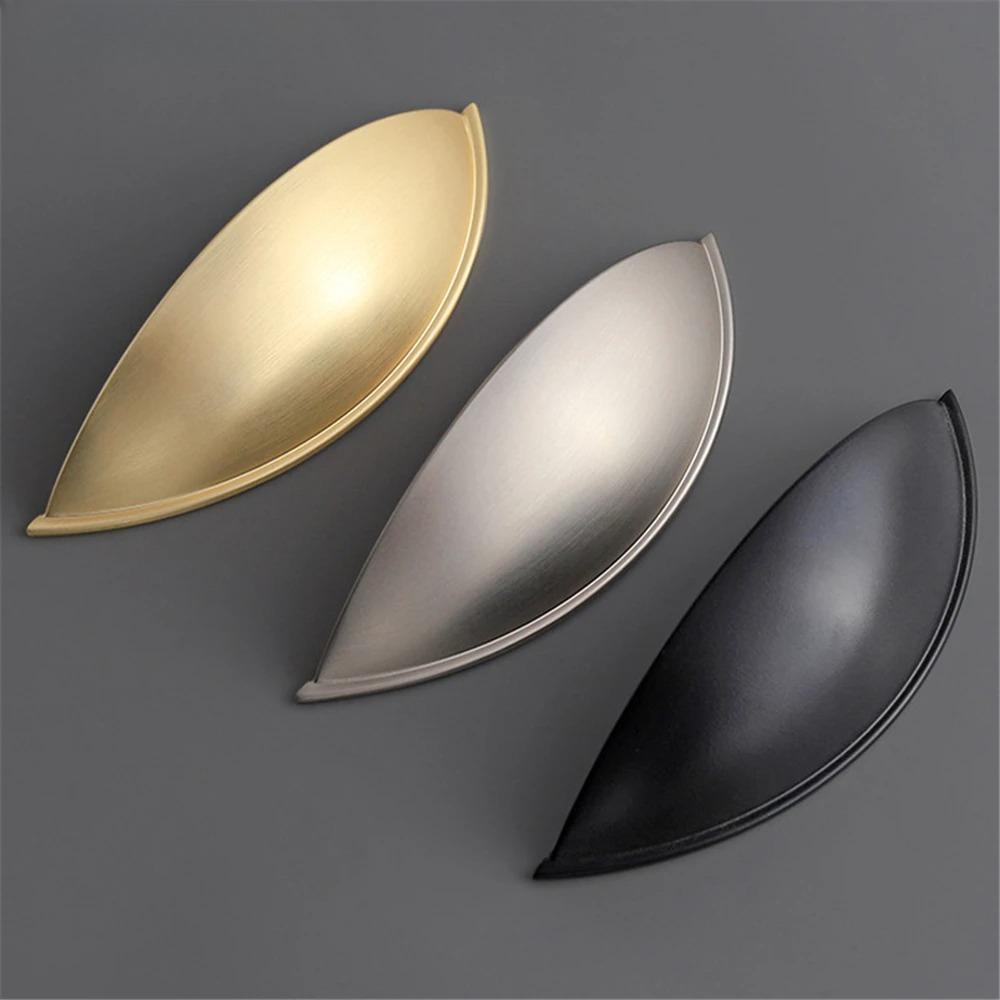 Zinc Alloy Shell Shape Cabinet Handle Semicircular Furniture Hardware Door Knob Kitchen Cabinet Knob Cupboard Wardrobe Push Pull