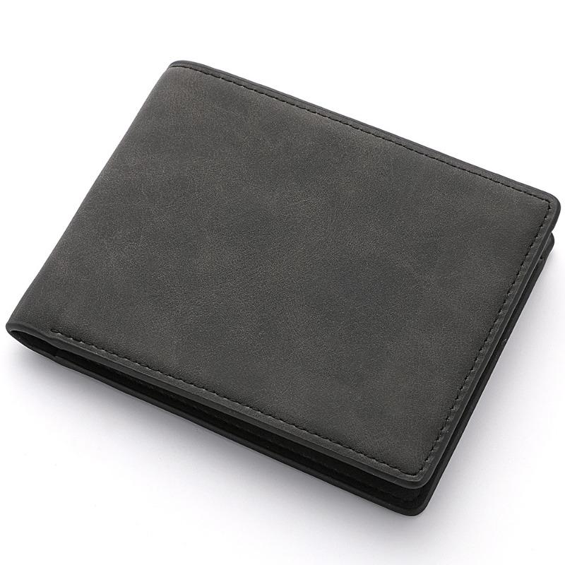 

New Fashion Ultrathin Mini Soft PU Leather Credit Card Wallet Holder Short minimalist multi-functional Men s Wallet Coin Pocket чёрный