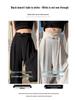 Damen Schwarze High-Waist Loose Fit Straight-Leg Anzughose - Frühling/Herbst Lässig Nationaler Stil