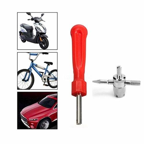 YFFSFDC Air Valve Wrench, Insect Screwdriver, Repair Tool, Set of 2