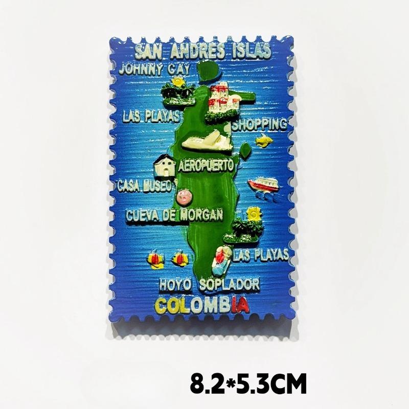 Colombia Fridge Stickers Caribbean Sea Travel Souvenirs San Andres Islas Fridge Magnets Birthday Gifts Home Decoration