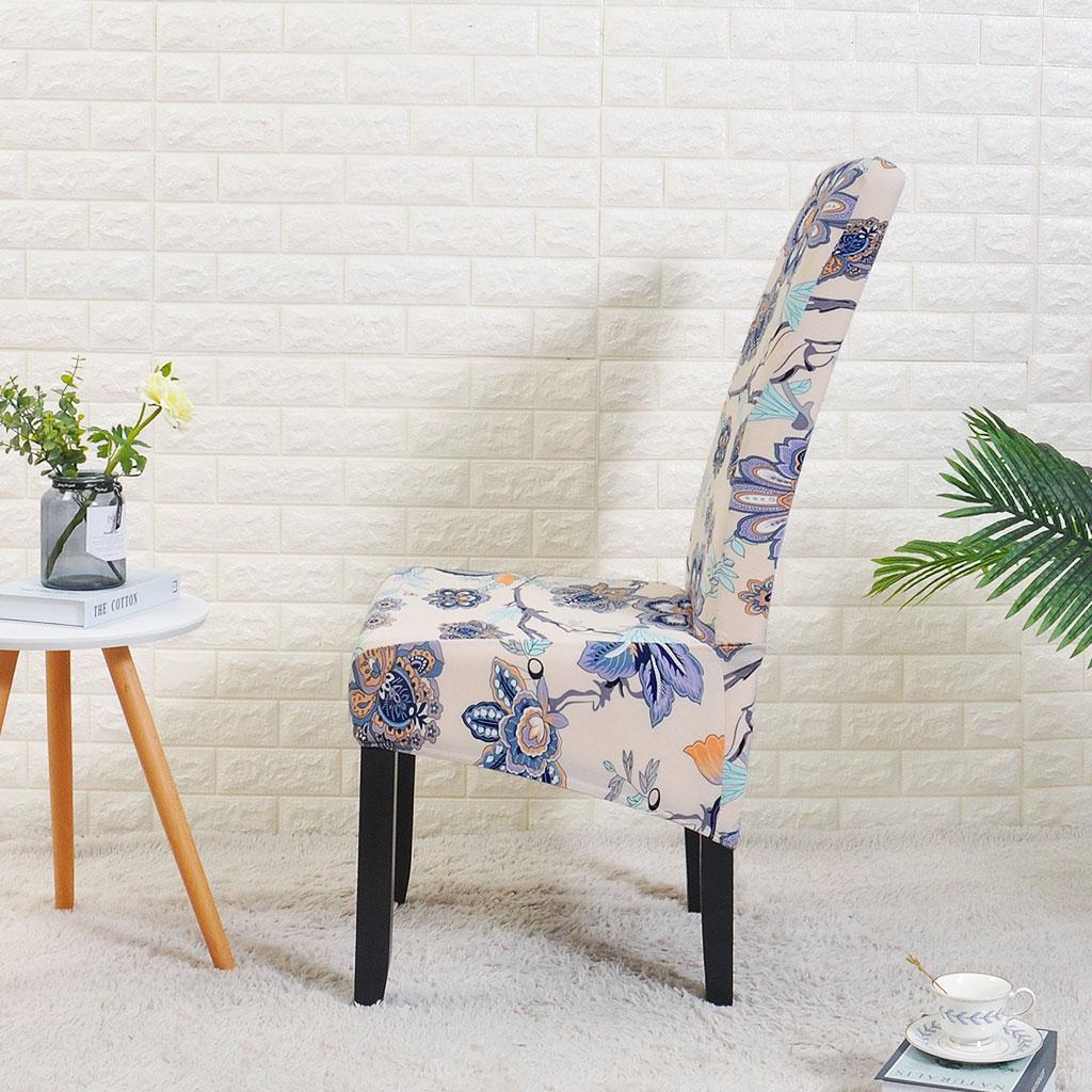 XL Size Printed Dining Chair Covers Large Removable Washable Kitchen Chair Protector Seat Cover for Dining Room Home Banquet