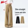 Women's High-Waist Straight-Leg Casual Pants
