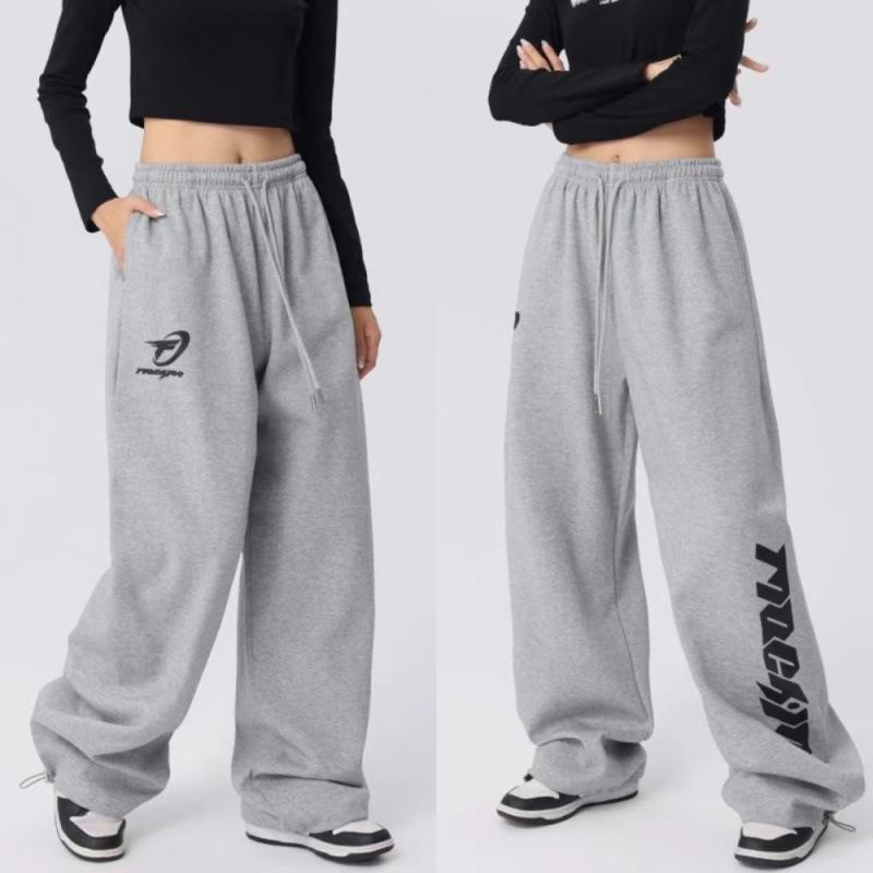 

YBKZ Women s Hip Hop Streetwear Loose Straight Leg Jazz Dance Sweatpants S