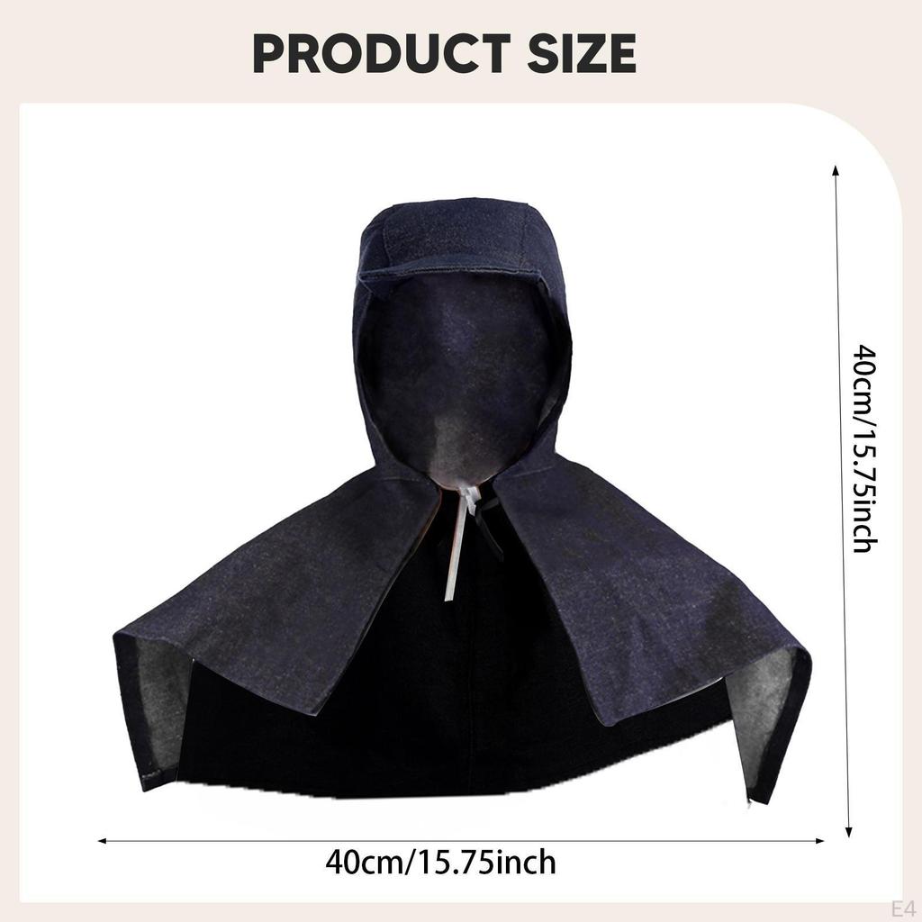 Kaptur Spawalniczy Czapka Robocza, Pełne Zakrycie Głowy, Wygodny i Odporny na Zużycie dla Mężczyzn Kobiet,