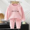 Children's Autumn & Winter Warm Home Set: Infant Clothes & Trousers for Boys & Girls