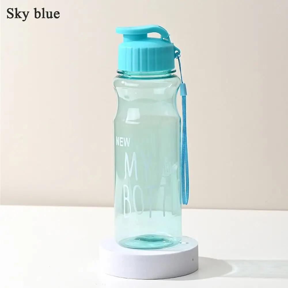 

Бутылка для воды Travel Sport разноцветная 550 мл Пластиковая кружка для воды Большая емкость Чашка для чая с пузырьками Пластиковые кружки с крышками Напитки с воздухом небесно-голубой