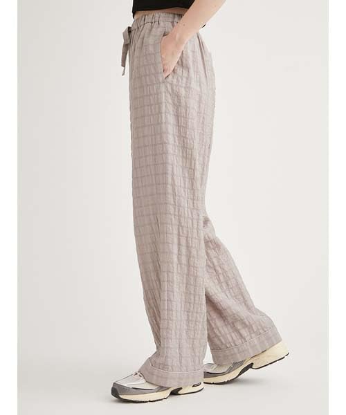 Emi 13WFP251070GRY0 Semi-Sheer Pajama-Like Pants,