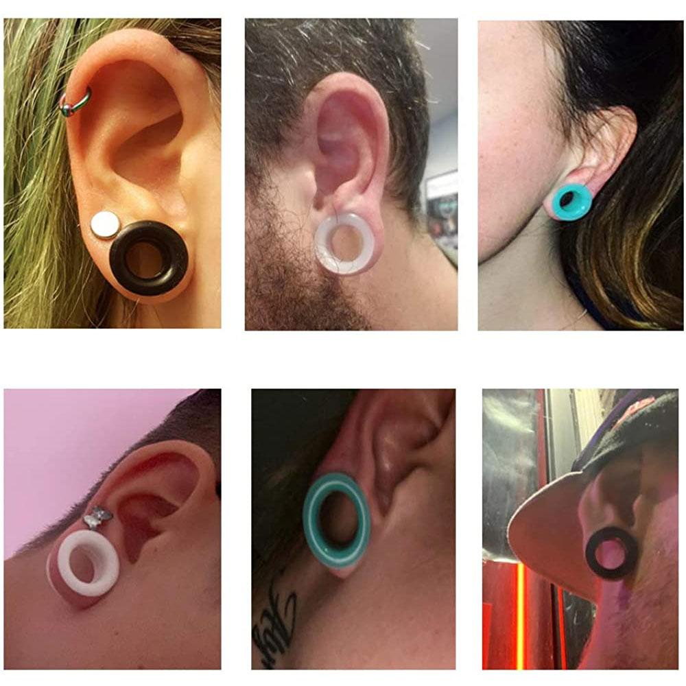 1Pair 3-48mm Silicone Ear Plugs And Tunnels Piercing Expander Piercing Tunnel Ear Tunnels Stretchers Plug Oreille Ear Gauges