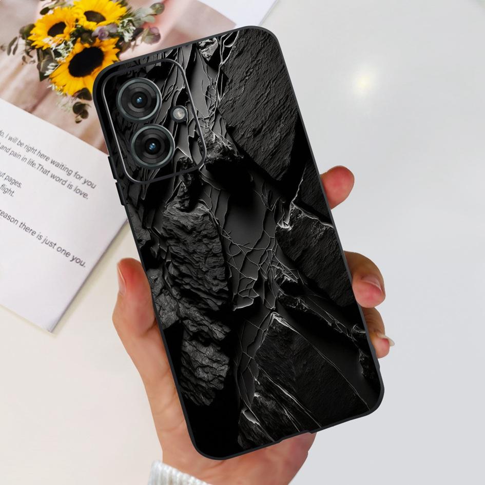 Für Motorola Moto G55 5G Hülle Niedliche Cartoon Katze Tiere Weiches Silikon Stoßfeste TPU Rückseite Handyhülle Für MotoG55 G 55 Funda