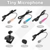 Uxcell Compact Mini Microphone for Phones with Bracket and Sponge for Hot and Pack of 4 Cover, Type-C Recording, Gold, Silver, Pink, Blue,