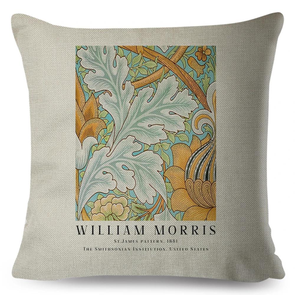 

Наволочка в скандинавском стиле William Morris Flower, льняная двусторонняя декоративная наволочка Violets Botanical для дивана 40x40cm16x16Inch
