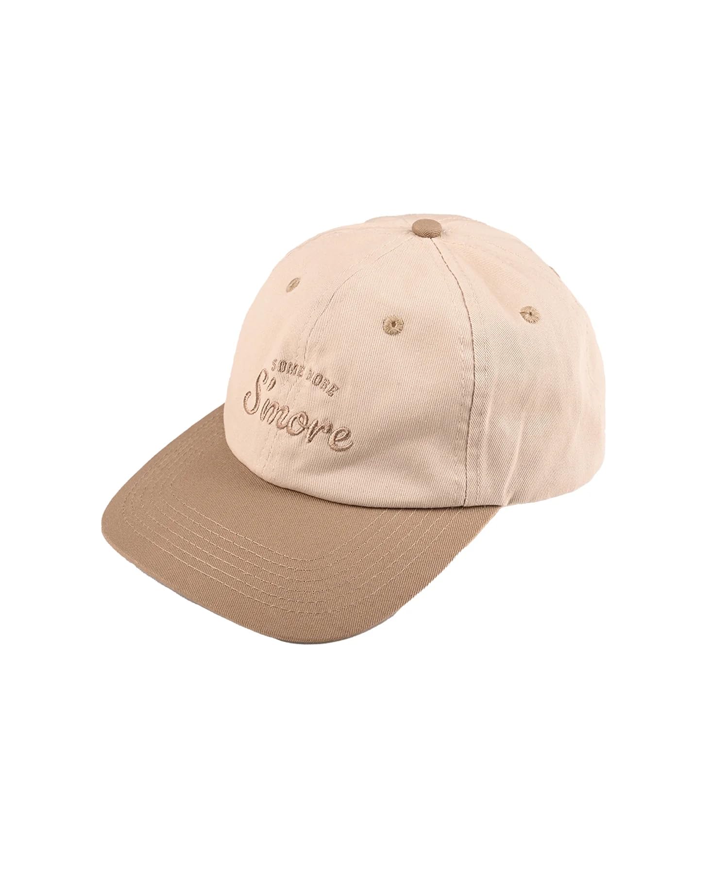 

crew cap embroidered logo cotton cap cap [S more] S more 100% (beige)