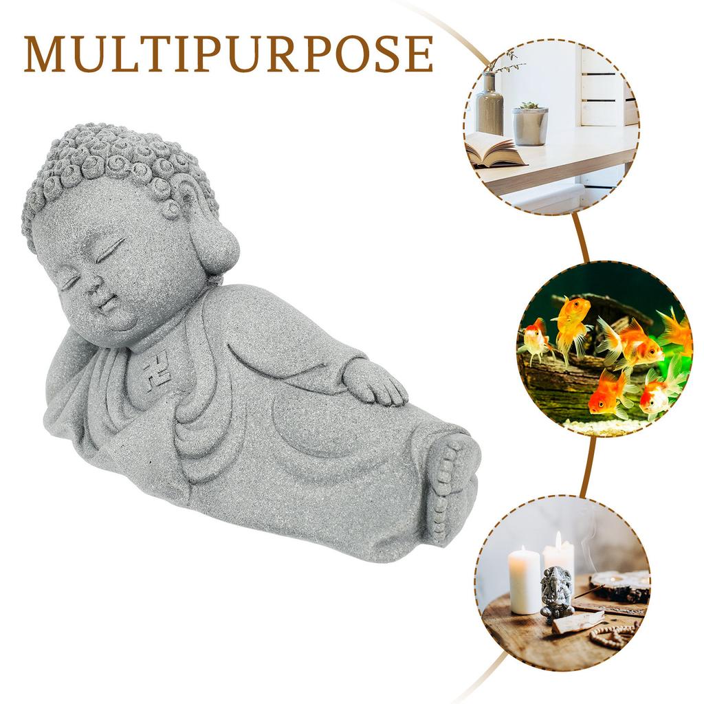 Handcrafted Buddha Statue Decor for Living Room Bedroom Office Garden Aquarium Fish Tank Interior Design Spiritual Peaceful Home