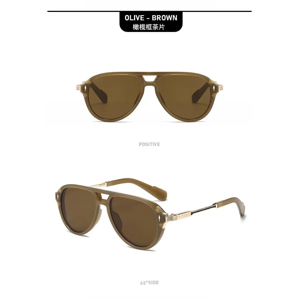 Fashionable Metal Sunglasses Party Gatherings Stage Performances Street Photography Fashion Wear Take UV Resistant Glasses