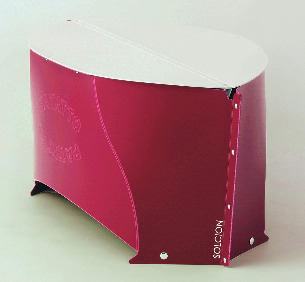 SOLCION Folding Table Patatto Table Red x Pale White PATATTO TABLE Limited Color Limited Color Space Saving Portable Outdoor Vacation