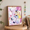 Disney Alice In Wonderland Paint by Numbers Home Wall Decor Handmade Gift Art Painting Kit, Cute Rabbit Tea Party Wall Artwork Decor