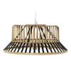 Suspension - Marron et Noir - Bambou - 50W - 60x60x25 cm