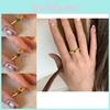 Elegant Vintage Style Gold Color Geometric Copper Adjustable Ring For Women Fashion