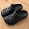 Sandwich Anti-slip Shoes with Feces-sensing Feature, Slip-on Shoes for Couples, Thick-soled Shoes, Holey Shoes
