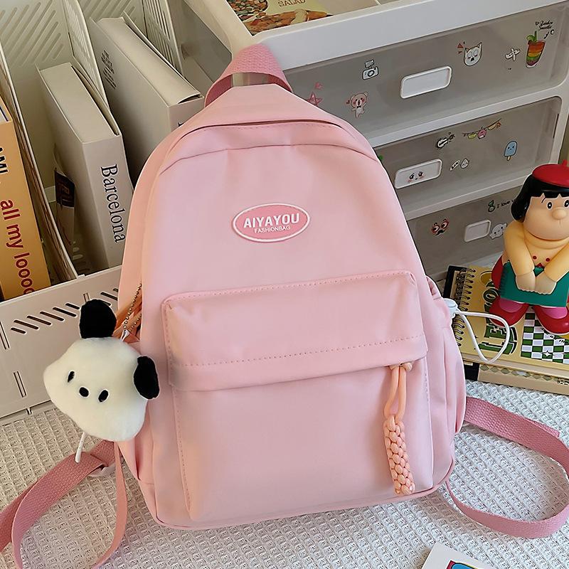 Kindergarten Elementary School Girl Children's Spring Outing Small Backpack Solid Color Cute Backpack